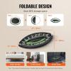 imageVEVOR Foldable Mini Trampoline 40 Inch Fitness Rebounder Max Load 330lbs Exercise Trampoline Stable ampamp Quiet Trampoline with 4 Level Height Adjustable Foam Handle for Adults IndoorGarden Workout40 Round Springs Handle