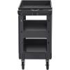 imageVEVOR Foldable Utility Service Cart 165LBS 3 Shelf Heavy Duty Plastic Rolling Cart with 360 Swivel Wheels 2 with Brakes Ergonomic Handle Portable Garage Tool Cart for Warehouse Office Home3 Tier550LBS