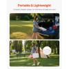imageVEVOR Folding Camping Table Adjustable Height Aluminum MDF Outdoor Portable Lightweight for Cooking Beach Picnic Travel 24 x 16 inchSilver1