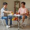 imageVEVOR Folding Camping Table Adjustable Height Aluminum MDF Outdoor Portable Lightweight for Cooking Beach Picnic Travel 24 x 16 inchSilver1
