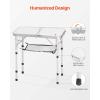 imageVEVOR Folding Camping Table Adjustable Height Aluminum MDF Outdoor Portable Lightweight for Cooking Beach Picnic Travel 24 x 16 inchSilver1