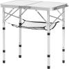 imageVEVOR Folding Camping Table Adjustable Height Aluminum MDF Outdoor Portable Lightweight for Cooking Beach Picnic Travel 24 x 16 inchSilver1