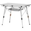 imageVEVOR Folding Camping Table Portable Roll Up Side Tables Lightweight Aluminum Beach Table for Outdoor BBQ Tailgating Picnic Travel 35 inchSilver