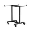 imageVEVOR Folding Chair Rack 300 LBS Capacity LShape Vertical Placement Chair Cart for 25 Chairs HeavyDuty Metal Chair Storage Dolly with Rubber Wheels MultiFunction Chair Holder Matte BlackTShape type