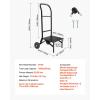 imageVEVOR Folding Chair Rack 300 LBS Capacity LShape Vertical Placement Chair Cart for 25 Chairs HeavyDuty Metal Chair Storage Dolly with Rubber Wheels MultiFunction Chair Holder Matte BlackStacking type