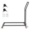 imageVEVOR Folding Chair Rack 300 LBS Capacity LShape Vertical Placement Chair Cart for 25 Chairs HeavyDuty Metal Chair Storage Dolly with Rubber Wheels MultiFunction Chair Holder Matte BlackVertical