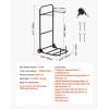 imageVEVOR Folding Chair Rack 300 LBS Capacity LShape Vertical Placement Chair Cart for 25 Chairs HeavyDuty Metal Chair Storage Dolly with Rubber Wheels MultiFunction Chair Holder Matte BlackHanging type
