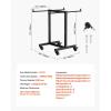 imageVEVOR Folding Chair Rack 300 LBS Capacity LShape Vertical Placement Chair Cart for 25 Chairs HeavyDuty Metal Chair Storage Dolly with Rubber Wheels MultiFunction Chair Holder Matte BlackTShape type