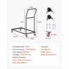 imageVEVOR Folding Chair Rack 300 LBS Capacity LShape Vertical Placement Chair Cart for 25 Chairs HeavyDuty Metal Chair Storage Dolly with Rubber Wheels MultiFunction Chair Holder Matte BlackVertical