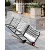imageVEVOR Folding Chair Rack 300 LBS Capacity LShape Vertical Placement Chair Cart for 25 Chairs HeavyDuty Metal Chair Storage Dolly with Rubber Wheels MultiFunction Chair Holder Matte BlackHanging type