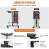 imageVEVOR Folding Chair Rack 400 LBS Capacity HeavyDuty Chair Cart for 42 Chairs or 12 Tables MultiFunction Chair Storage Dolly with Rubber Wheels and Holders Large Chair Holder Matte BlackBlack