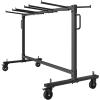 imageVEVOR Folding Chair Rack 400 LBS Capacity HeavyDuty Chair Cart for 42 Chairs or 12 Tables MultiFunction Chair Storage Dolly with Rubber Wheels and Holders Large Chair Holder Matte BlackBlack