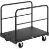 imageVEVOR Folding Table Cart 1800 LBS Heavy Duty Table Trolley with 5quot Swivel Wheels Black Desk Trolley for Garage Home Warehouse Party Event Hotel Furniture 10 Table CapacityMultifunction  Double Bar
