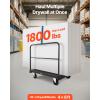 imageVEVOR Folding Table Cart 1800 LBS Heavy Duty Table Trolley with 5quot Swivel Wheels Black Desk Trolley for Garage Home Warehouse Party Event Hotel Furniture 10 Table CapacityMultifunction  Double Bar