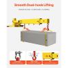 imageVEVOR Forklift Jib Boom Crane 6000lbs Capacity Manual Telescoping Boom Extends Up to 561 inches Forklift Mobile Crane with 2 Hooks Adjustable Forklift Crane Attachment for Warehouse Factories