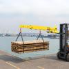 imageVEVOR Forklift Jib Boom Crane 6000lbs Capacity Manual Telescoping Boom Extends Up to 561 inches Forklift Mobile Crane with 2 Hooks Adjustable Forklift Crane Attachment for Warehouse Factories