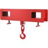 imageVEVOR Forklift Lifting Hook 4400lbs Capacity Forklift Lifting Hoist Red Forklift Mobile Crane with Swivel Hook and Two Large TScrews Hook Forklift Lifting Hoist Fork Lifting Attachment4400 LBS