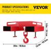 imageVEVOR Forklift Lifting Hook 4400lbs Capacity Forklift Lifting Hoist Red Forklift Mobile Crane with Swivel Hook and Two Large TScrews Hook Forklift Lifting Hoist Fork Lifting Attachment6600LBS