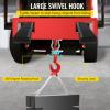 imageVEVOR Forklift Lifting Hook 4400lbs Capacity Forklift Lifting Hoist Red Forklift Mobile Crane with Swivel Hook and Two Large TScrews Hook Forklift Lifting Hoist Fork Lifting Attachment4400 LBS