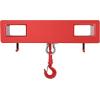 imageVEVOR Forklift Lifting Hook 4400lbs Capacity Forklift Lifting Hoist Red Forklift Mobile Crane with Swivel Hook and Two Large TScrews Hook Forklift Lifting Hoist Fork Lifting Attachment4400 LBS