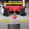 imageVEVOR Forklift Lifting Hook 4400lbs Capacity Forklift Lifting Hoist Red Forklift Mobile Crane with Swivel Hook and Two Large TScrews Hook Forklift Lifting Hoist Fork Lifting Attachment6600LBS