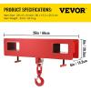 imageVEVOR Forklift Lifting Hook 4400lbs Capacity Forklift Lifting Hoist Red Forklift Mobile Crane with Swivel Hook and Two Large TScrews Hook Forklift Lifting Hoist Fork Lifting Attachment4400 LBS