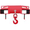 imageVEVOR Forklift Lifting Hook 4400lbs Capacity Forklift Lifting Hoist Red Forklift Mobile Crane with Swivel Hook and Two Large TScrews Hook Forklift Lifting Hoist Fork Lifting Attachment6600LBS