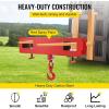 imageVEVOR Forklift Lifting Hook 4400lbs Capacity Forklift Lifting Hoist Red Forklift Mobile Crane with Swivel Hook and Two Large TScrews Hook Forklift Lifting Hoist Fork Lifting Attachment4400 LBS