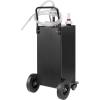 imageVEVOR Fuel Caddy 35 Gallon Gas Storage Tank on 4 Wheels with Manual Transfer Pump Gasoline Diesel Fuel Container for Cars Lawn Mowers ATVs Boats More YellowBlack