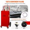 imageVEVOR Fuel Caddy 35 Gallon Gas Storage Tank on 4 Wheels with Manual Transfer Pump Gasoline Diesel Fuel Container for Cars Lawn Mowers ATVs Boats More Yellow40 Gallon