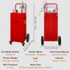 imageVEVOR Fuel Caddy 35 Gallon Gas Storage Tank on 4 Wheels with Manual Transfer Pump Gasoline Diesel Fuel Container for Cars Lawn Mowers ATVs Boats More Yellow40 Gallon