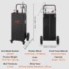 imageVEVOR Fuel Caddy 35 Gallon Gas Storage Tank on 4 Wheels with Manual Transfer Pump Gasoline Diesel Fuel Container for Cars Lawn Mowers ATVs Boats More YellowBlack