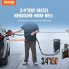 imageVEVOR Fuel Hose Reel 1quot x 50 Extra Long Retractable Diesel Hose Reel HeavyDuty Carbon Steel Construction with Automatic Fuel Nozzle NBR Rubber Hose for Aircraft Ship Vehicle Tank Truck 300 PSIDiesel