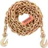 imageVEVOR G80 Transport Binder Chain 38quot x 29 2Pack Tow Chain with Clevis Snap Hook 7100 lbs Safe Working Load Heavy Duty Logging Chain for Transporting Towing Truck Tie Down Binding Equipment1 Pack