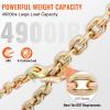 imageVEVOR G80 Transport Binder Chain 38quot x 29 2Pack Tow Chain with Clevis Snap Hook 7100 lbs Safe Working Load Heavy Duty Logging Chain for Transporting Towing Truck Tie Down Binding Equipment1 Pack