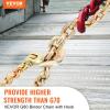 imageVEVOR G80 Transport Binder Chain 38quot x 29 2Pack Tow Chain with Clevis Snap Hook 7100 lbs Safe Working Load Heavy Duty Logging Chain for Transporting Towing Truck Tie Down Binding Equipment1 Pack