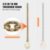 imageVEVOR G80 Transport Binder Chain 38quot x 29 2Pack Tow Chain with Clevis Snap Hook 7100 lbs Safe Working Load Heavy Duty Logging Chain for Transporting Towing Truck Tie Down Binding Equipment1 Pack