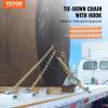 imageVEVOR G80 Transport Binder Chain 38quot x 29 2Pack Tow Chain with Clevis Snap Hook 7100 lbs Safe Working Load Heavy Duty Logging Chain for Transporting Towing Truck Tie Down Binding Equipment1 Pack