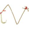 imageVEVOR G80 V Bridle Chain 516quot x 3 Towing Chain Bridle with R Hooks T Hooks J Hooks and Grab Hooks Transport Tow Chain Bridle with 10800 lbs Safe Working Load for Flatbed Truck Wrecker Recovery516Inch x 6FT