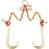 imageVEVOR G80 V Bridle Chain 516quot x 3 Towing Chain Bridle with R Hooks T Hooks J Hooks and Grab Hooks Transport Tow Chain Bridle with 10800 lbs Safe Working Load for Flatbed Truck Wrecker Recovery38Inch x 2FT