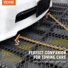 imageVEVOR G80 V Bridle Chain 516quot x 3 Towing Chain Bridle with R Hooks T Hooks J Hooks and Grab Hooks Transport Tow Chain Bridle with 10800 lbs Safe Working Load for Flatbed Truck Wrecker Recovery516Inch x 3FT