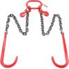 imageVEVOR G80 V Bridle Chain 516quot x 3 Towing Chain Bridle with R Hooks T Hooks J Hooks and Grab Hooks Transport Tow Chain Bridle with 10800 lbs Safe Working Load for Flatbed Truck Wrecker Recovery38Inch x 3FT
