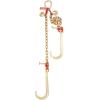 imageVEVOR G80 V Bridle Chain 516quot x 3 Towing Chain Bridle with R Hooks T Hooks J Hooks and Grab Hooks Transport Tow Chain Bridle with 10800 lbs Safe Working Load for Flatbed Truck Wrecker Recovery38Inch x 2FT