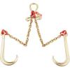 imageVEVOR G80 V Bridle Chain 516quot x 3 Towing Chain Bridle with R Hooks T Hooks J Hooks and Grab Hooks Transport Tow Chain Bridle with 10800 lbs Safe Working Load for Flatbed Truck Wrecker Recovery516Inch x 2FT