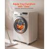 imageVEVOR Heavy Duty Furniture Appliances Rollers Extendable Appliance Rollers Mobile Washing Machine Base Fridge Stand Dolly Movers for Refrigerators Dryers Dishwashers WhitePearly White