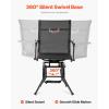 imageVEVOR Hunting Chair 360 Silent Swivel Foldable Lightweight Portable Blind Chair HeavyDuty Steel Frame Ground Stool Seat with Armrest Adjustable Carry Strap 300 Lbs Capacity for Fishing CampingBreathable Fabric 300 lbs