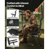 imageVEVOR Hunting Chair 360 Silent Swivel Foldable Lightweight Portable Blind Chair HeavyDuty Steel Frame Ground Stool Seat with Armrest Adjustable Carry Strap 300 Lbs Capacity for Fishing CampingMild Waterproof