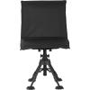 imageVEVOR Hunting Chair 360 Silent Swivel Foldable Lightweight Portable Blind Chair HeavyDuty Steel Frame Ground Stool Seat with Armrest Adjustable Carry Strap 300 Lbs Capacity for Fishing CampingBlack Seat Cover