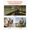 imageVEVOR Hunting Chair 360 Silent Swivel Foldable Lightweight Portable Blind Chair HeavyDuty Steel Frame Ground Stool Seat with Armrest Adjustable Carry Strap 300 Lbs Capacity for Fishing CampingMild Waterproof