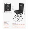 imageVEVOR Hunting Chair 360 Silent Swivel Foldable Lightweight Portable Blind Chair HeavyDuty Steel Frame Ground Stool Seat with Armrest Adjustable Carry Strap 300 Lbs Capacity for Fishing CampingThickened Seat Cushion